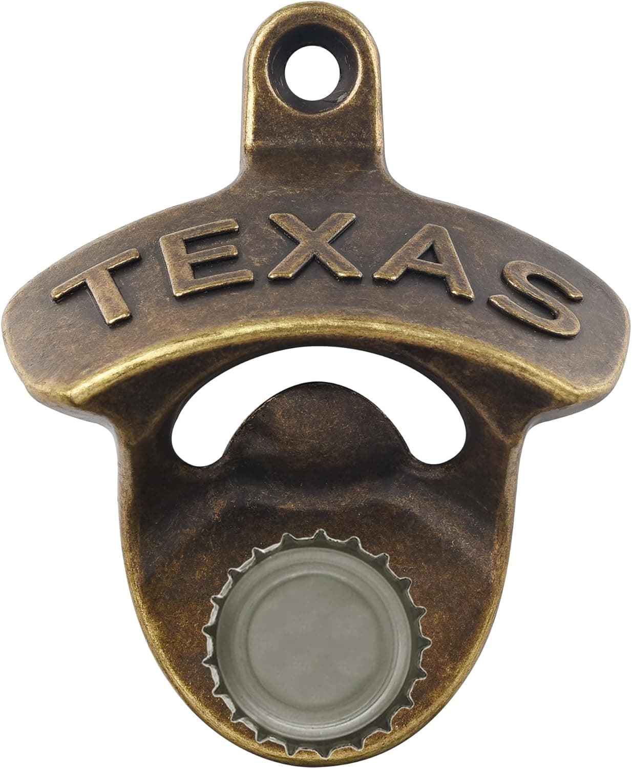 Texas Longhorn Cast Brass Bottle Opener