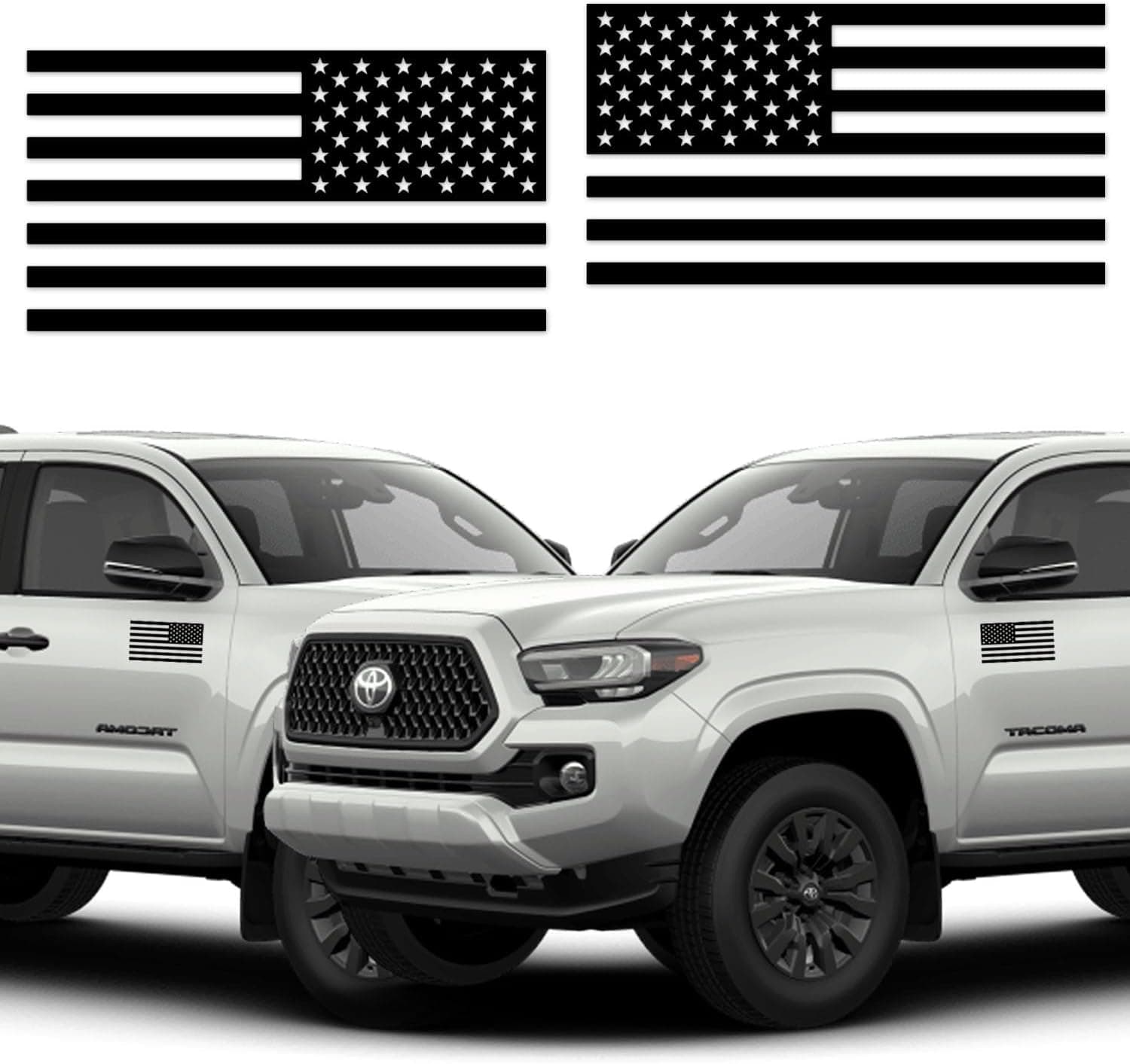 American Flag Truck Window Decal — Pack of 2