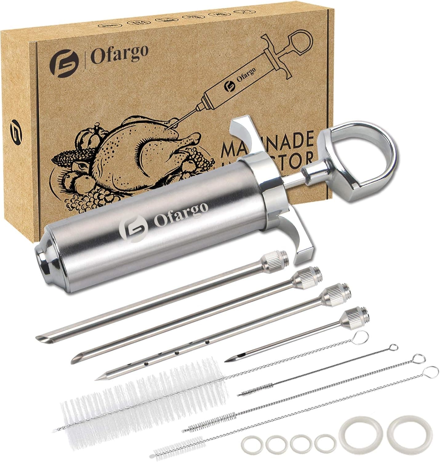 Cave Tools Meat Injector Kit — 2oz Syringe with 4 Needles